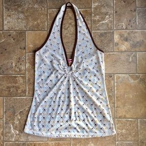 Cute giraffe print halter top